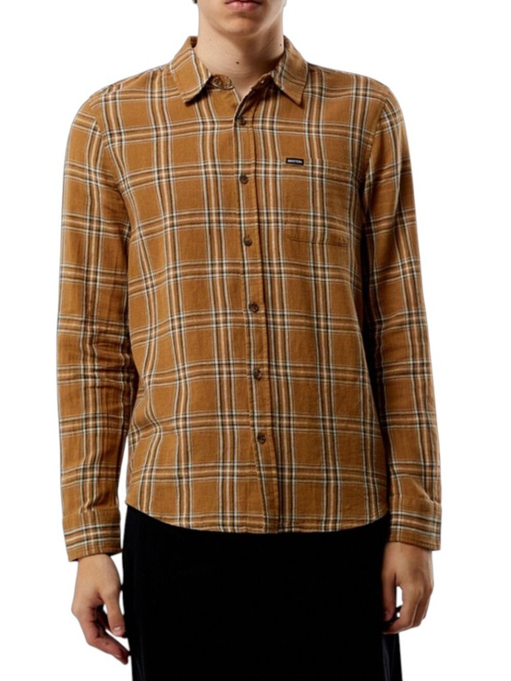 Brixton Charter Linen Blend Plaid Shirt